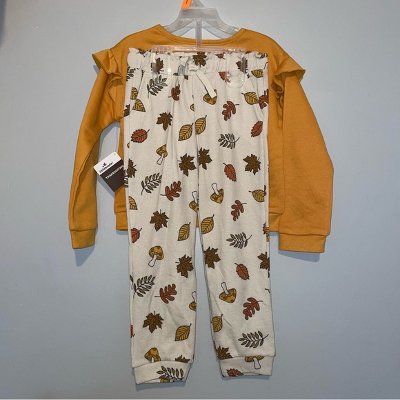 Fall girl set crew neck sweater and pants - Picture 4 of 10